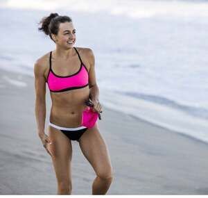 ROKA Performance Swim Bikini Set Pink and Black Size 36 (L)